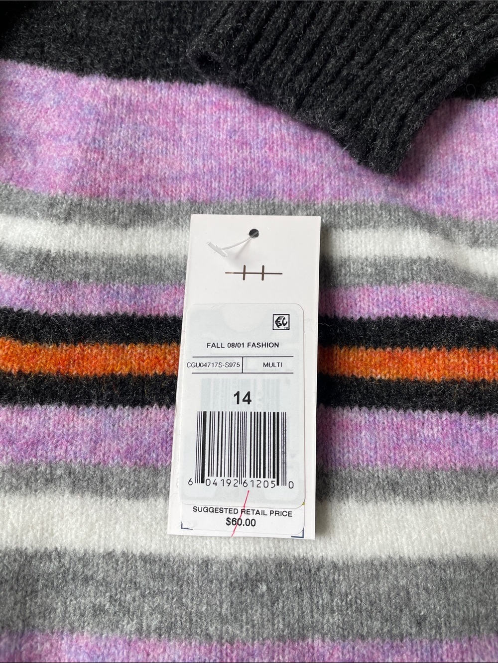 NWT Habitual Striped Crewneck Sweater Dress. Size 14. - Picture 4 of 4